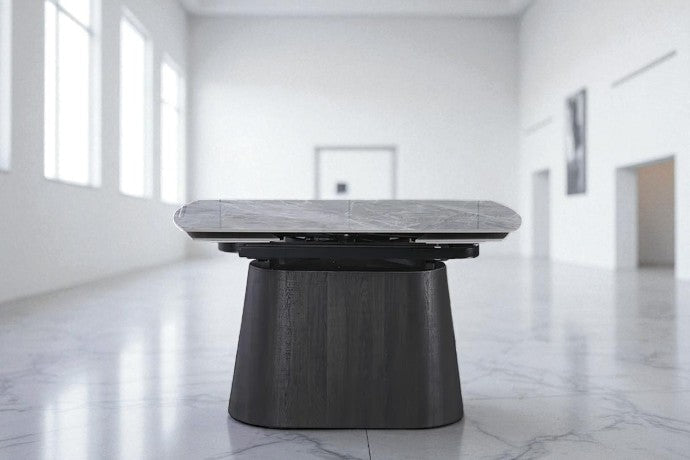 BELLUNO TWIST WOOD DINING TABLE GREY