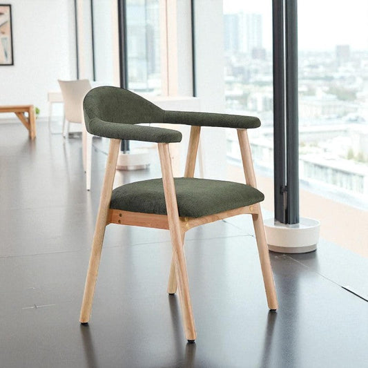 SAVONA BEECH WITH 6 TORINO GREEN CHAIRS DINING SET