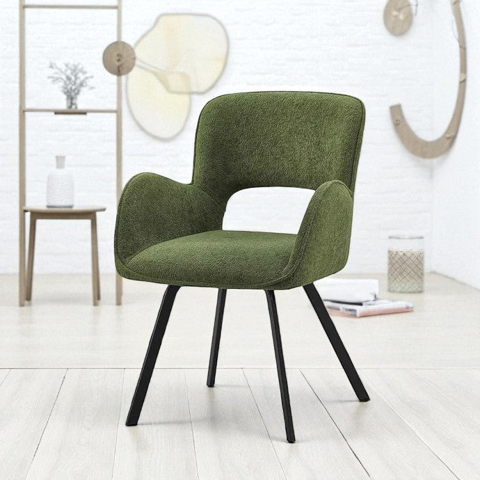 SAVONA DINING TABLE WITH 6 BRUTUS GREEN  CHAIRS DINING SET