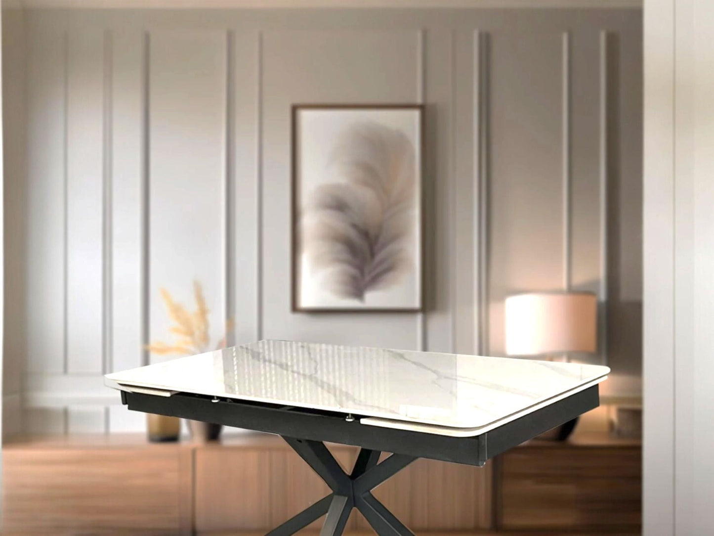 SAVONA DINING TABLE WITH 6 VENEZIA CREAM CHAIRS DINING SET