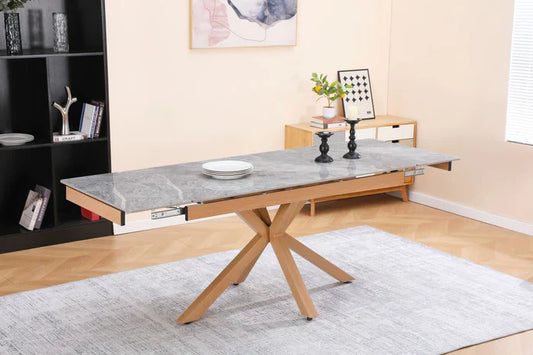 SAVONA BEECHWOOD DINING TABLE GREY