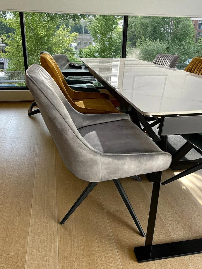 SAVONA DINING TABLE WITH 6 MIX RUSSELL CHAIRS DINING SET