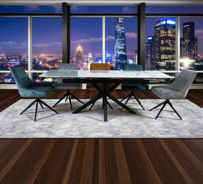 SAVONA DINING TABLE WITH 6 MIX RUSSELL CHAIRS DINING SET