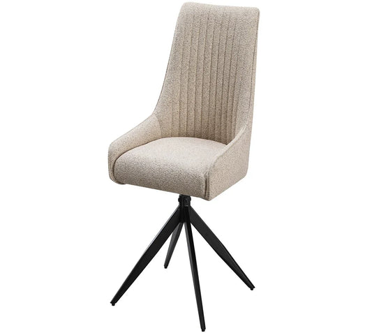 RUSSELL SPIN DINING CHAIR HEVRE GREY (SET OF 2)
