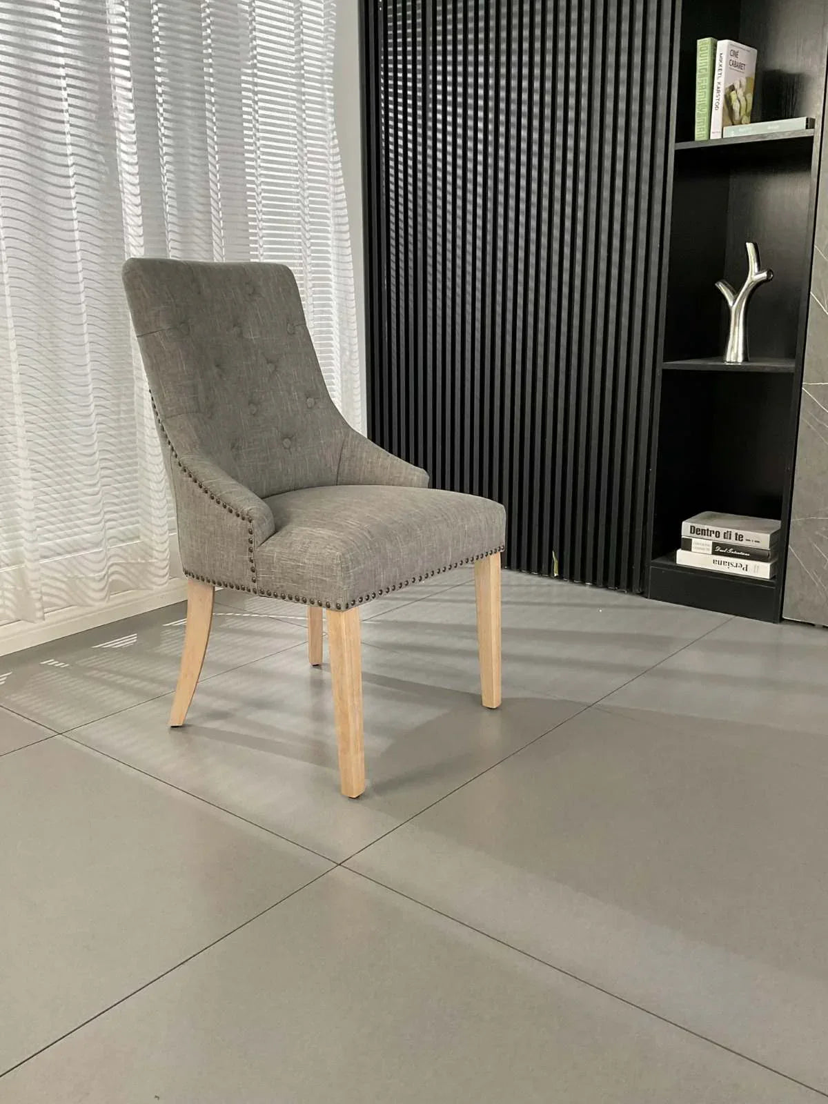 MANOLA LIGHT GREY DINING CHAIR (SET OF 2)