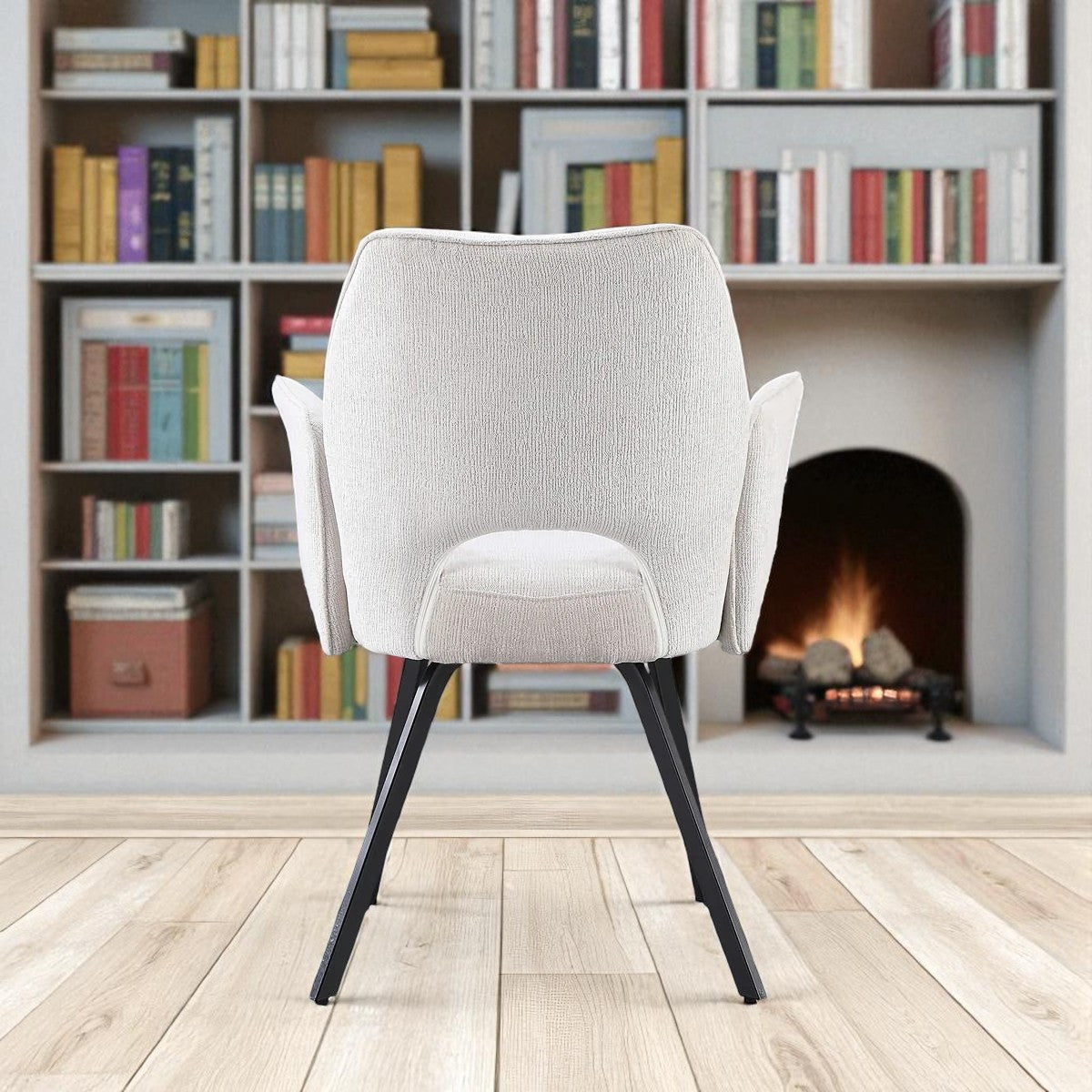 BELLUNO TWIST WHITE WITH 6 VENEZIA  WHITE CHAIRS DINING SET