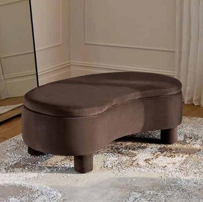 COMMA COFFEE TABLE WITH STORAGE COMPATMENT AND SERVING TRAY