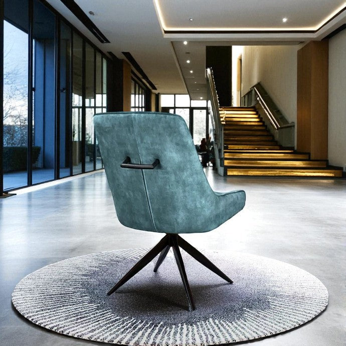 SAVONA DINING TABLE WITH 6 RUSSELL BLUE  CHAIRS DINING SET